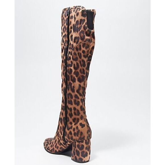 Marc Fisher Boots Women’s Size 6 Over The Knee Pointed Toe Leopard Print NEW - Picture 3 of 13